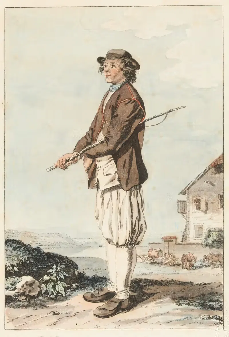 Paysan des environs du Lac de Morat — Johann Ludwig Aberli