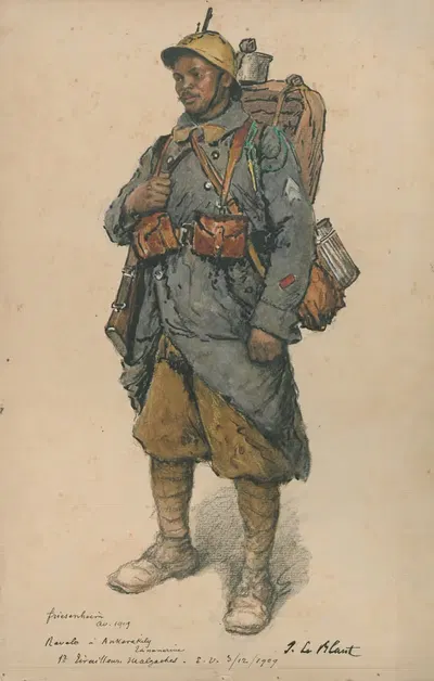 Портрет военного колониальной армии by Жюльен Ле Блан, 1919 — digital art print download