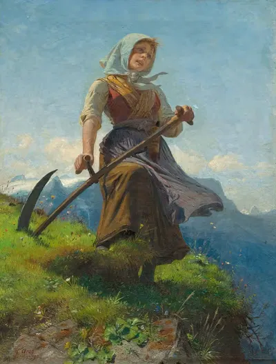 На диком сене by Конрад Гроб, 1900 — digital art print download