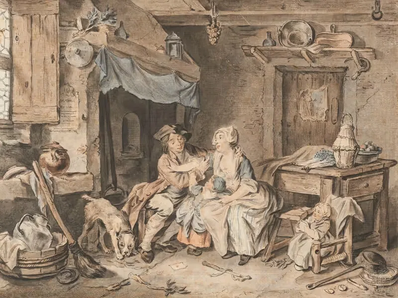 Счастливая семья by Зигмунд Фрейденбергер, 1770-1784 — digital art print download