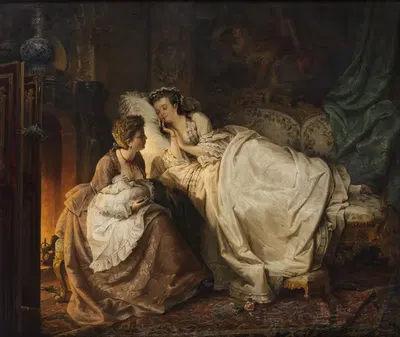 Das junge Mutterglück by Carl Herpfer, 1869 — digital art print download