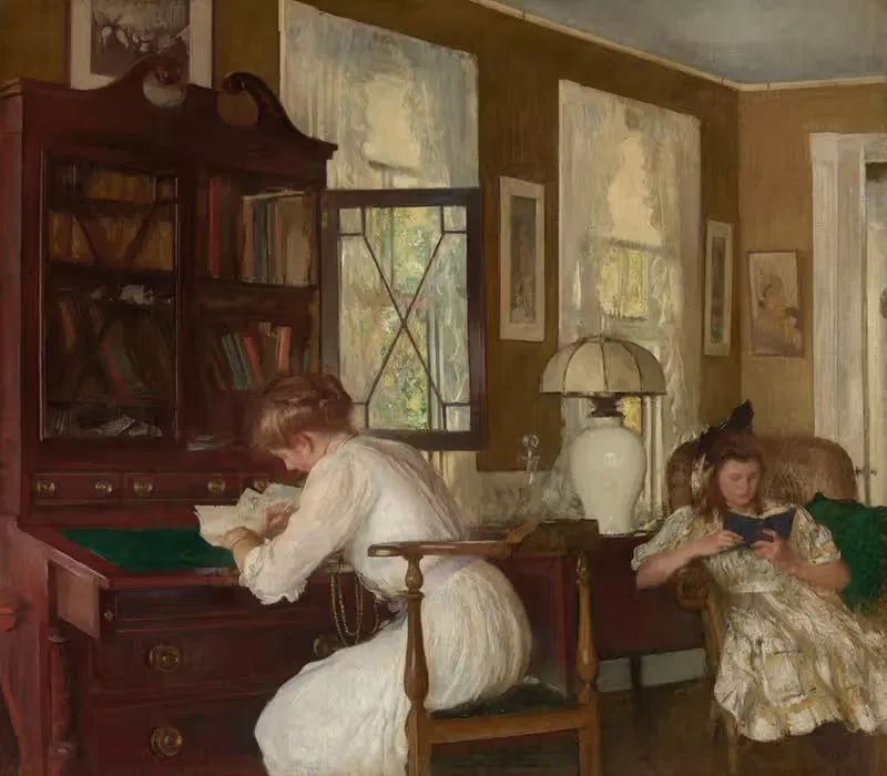 Жозефина и Мерси by Эдмунд Тарбелл, 1908 — digital art print download