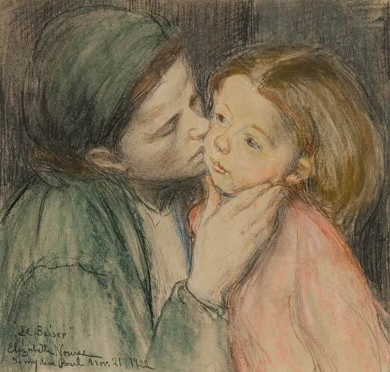 Поцелуй by Элизабета Нурс, 1906 — digital art print download
