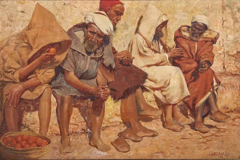 На скамейке, Танжер by Франсуа Ало, 1927 — digital art print download