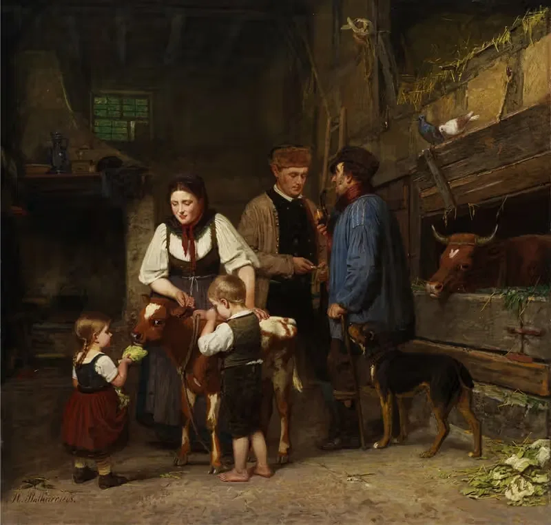 Das verkaufte Kalb by Hermann Plathner — digital art print download