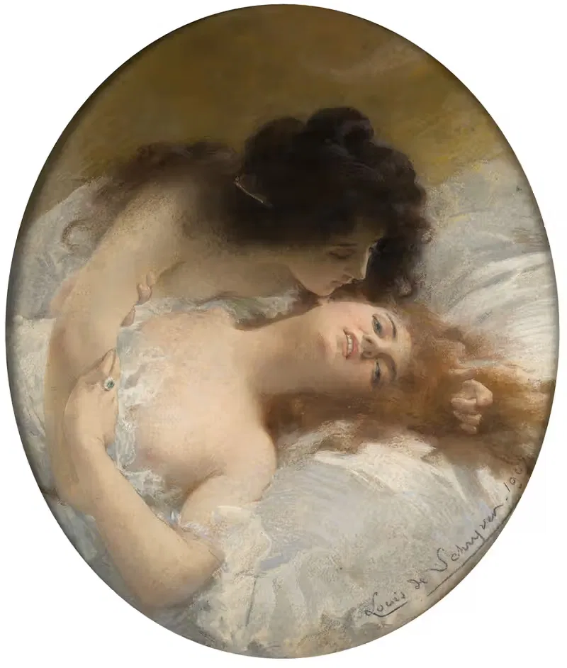 Лесбиянки by Луи Мари Де Шривер, 1907 — digital art print download