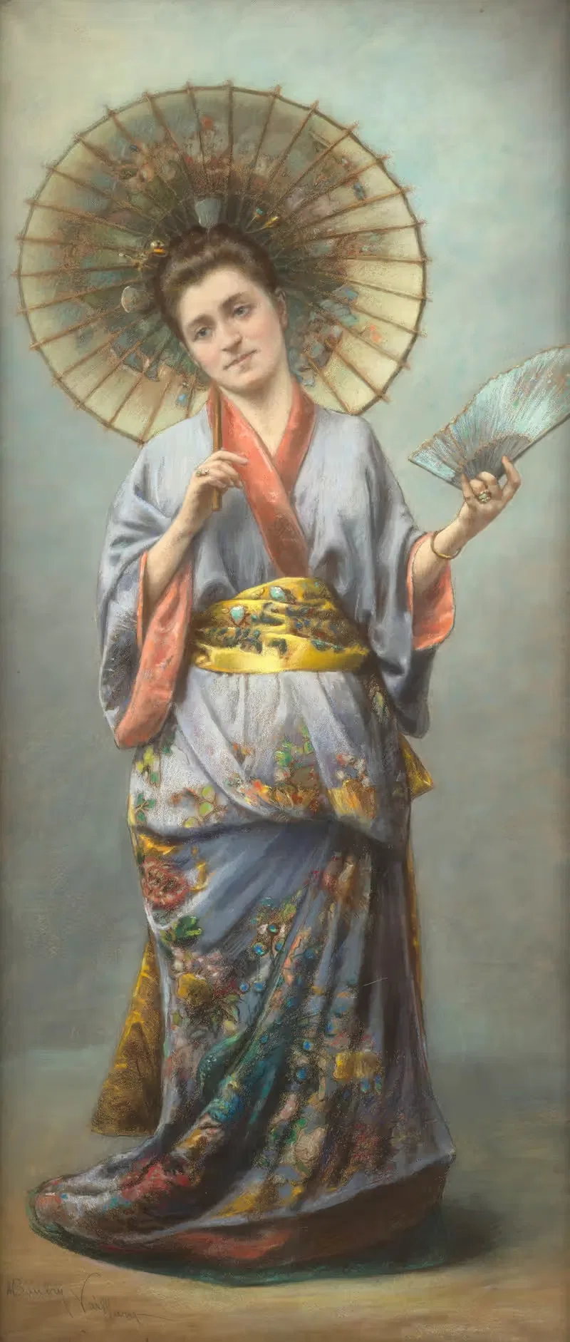 Элегантная в кимоно by Мари-Адelaide Бобри Вайан — digital art print download
