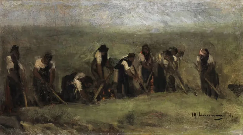 Рабочие на свекловичном поле, маслянаяStudy by Макс Либерман, 1873 — digital art print download