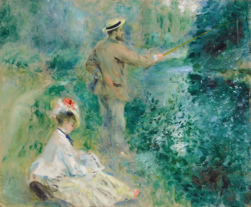 Рыбак с удочкой by Пьер-Огюст Ренуар, 1874 — digital art print download
