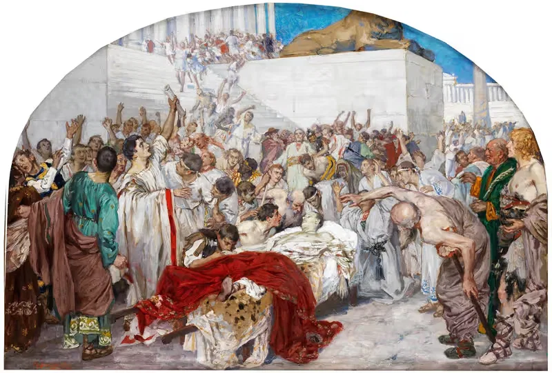 Марк Антоний у тела Юлия Цезаря by Роберт Зойфферт, 1906 — digital art print download