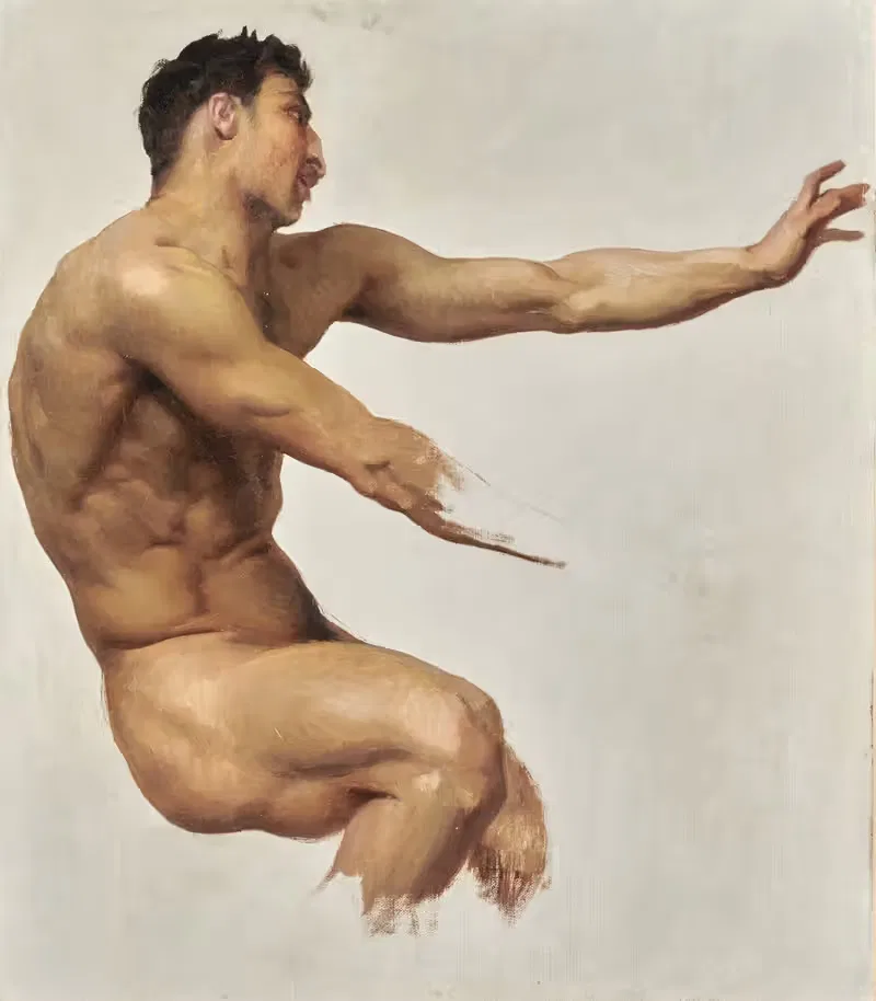 Study Of Satyr For Nymphs And Satyr — William Bouguereau