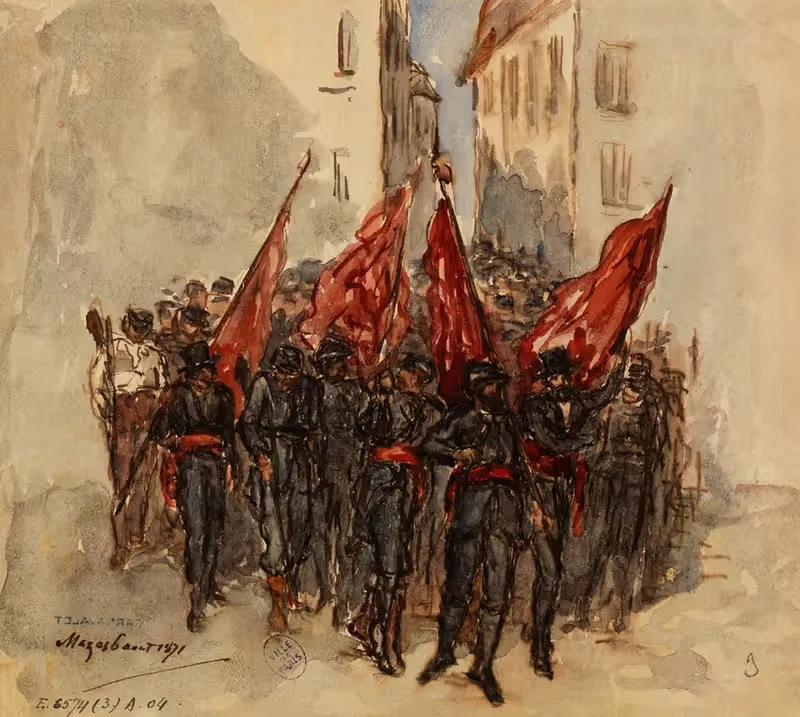 Парад в тюрьме Мазас by Арман Готье, 1871 — digital art print download