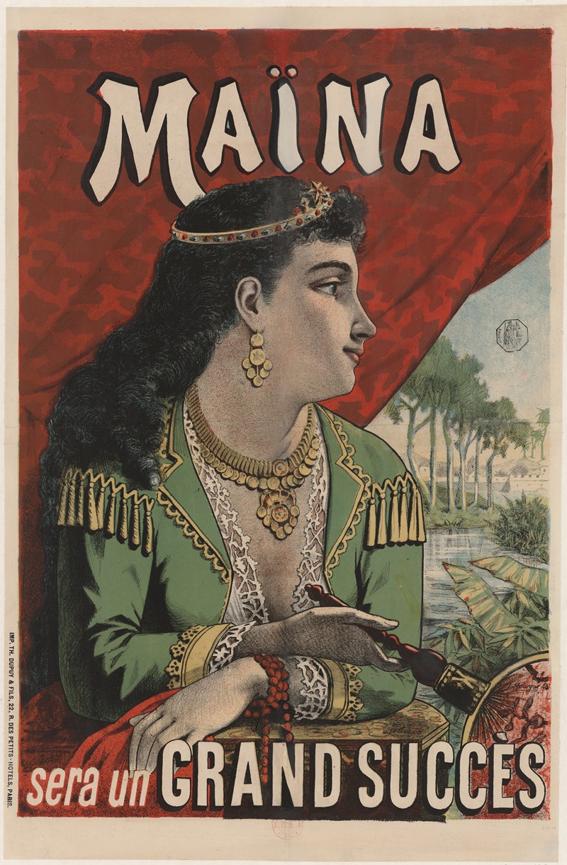 Maïna sera un grand succès affiche by Th. Dupuy & Fils, 1900 — digital art print download