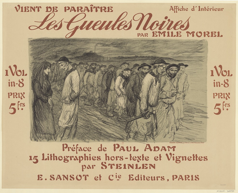 Les Gueules noires, par Emile Morel by Теофиль Александр Стенлен, 1907 — digital art print download