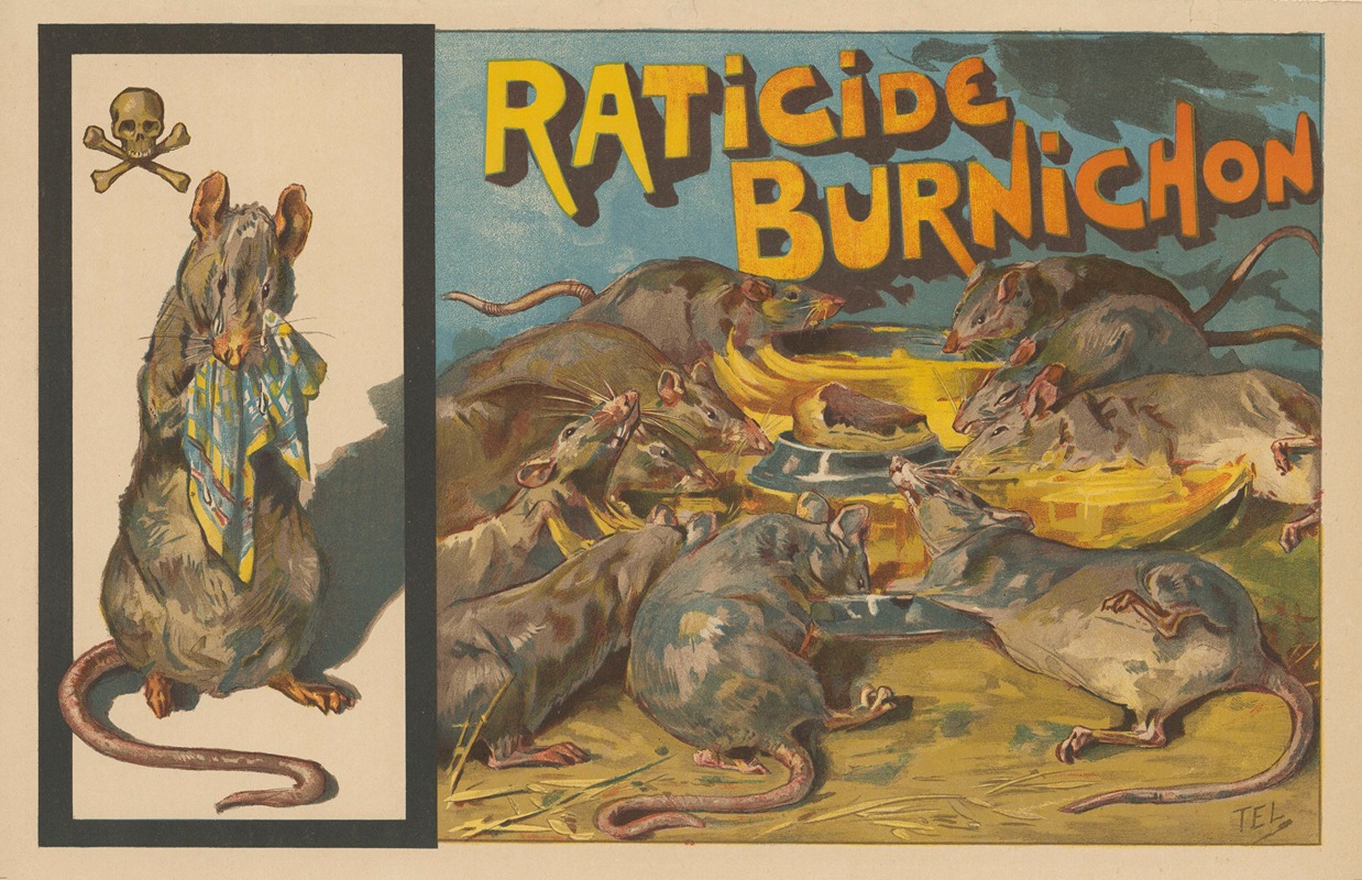 Raticide, Burnichon by Теофиль Александр Стенлен, 1888 — digital art print download
