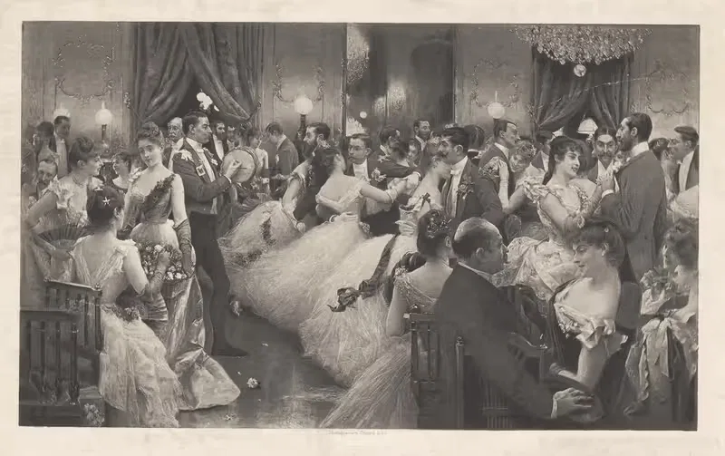 The hunt ball by Julius Leblanc Stewart, 1885 — digital art print download