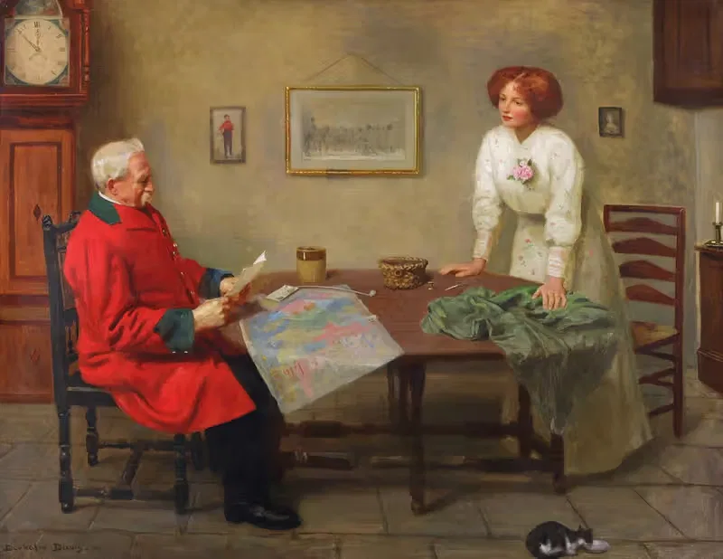 Старый воин by Ноэль Денхолм Дэвис, 1915 — digital art print download