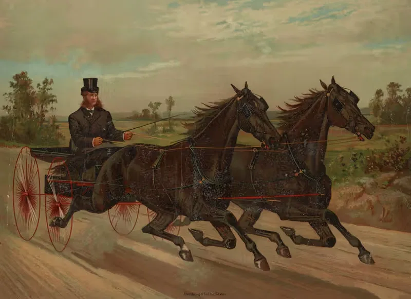 Джентльмен в карете, смотрящий вправо by Скотт Лейтон, 1883 — digital art print download