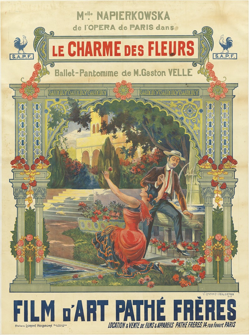 Le Charme des fleurs by Vincent Lorant-Heilbronn, 1910 — digital art print download