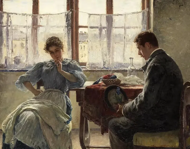 Сватовство by Карл Цеви, 1896 — digital art print download