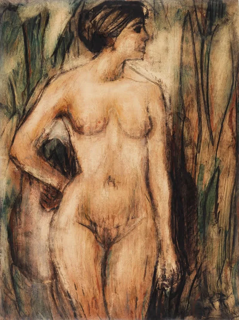 Женский акт by Кристиан Рольфс, 1918 — digital art print download