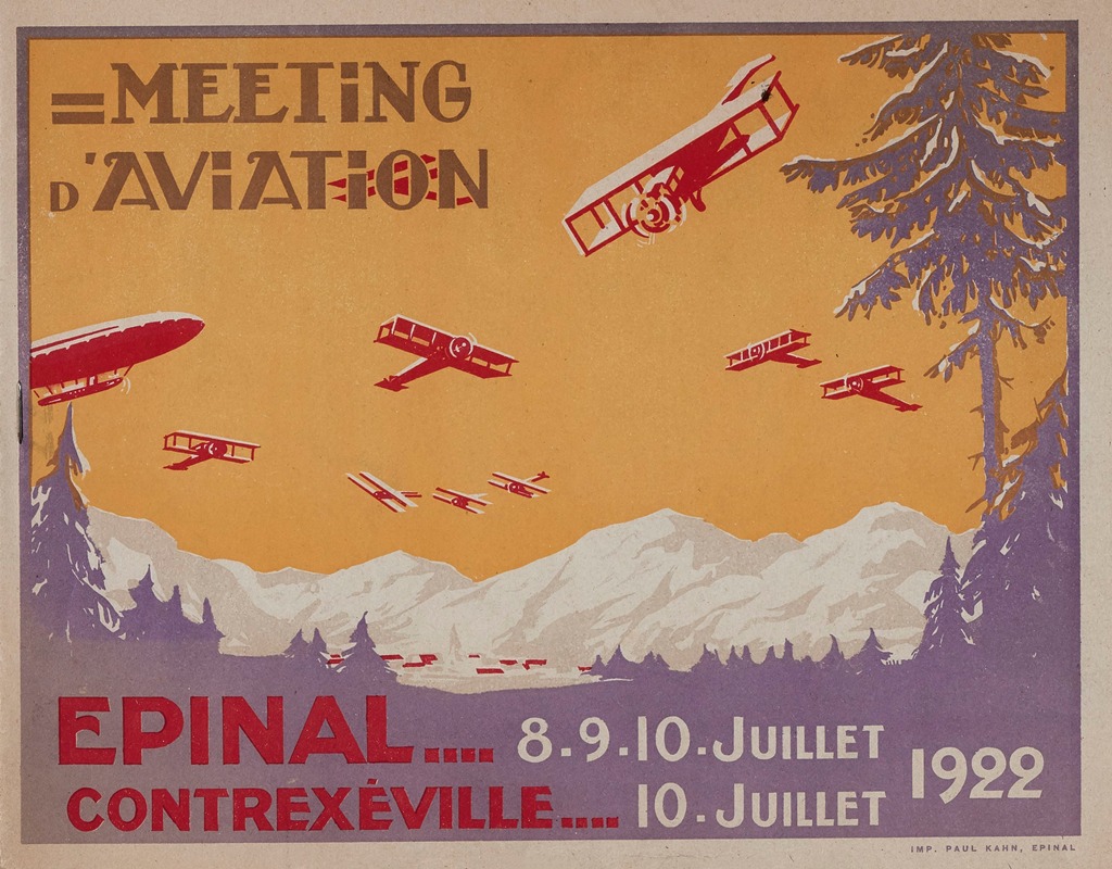 Meeting d'aviation by Anonymous, 1922 — digital art print download