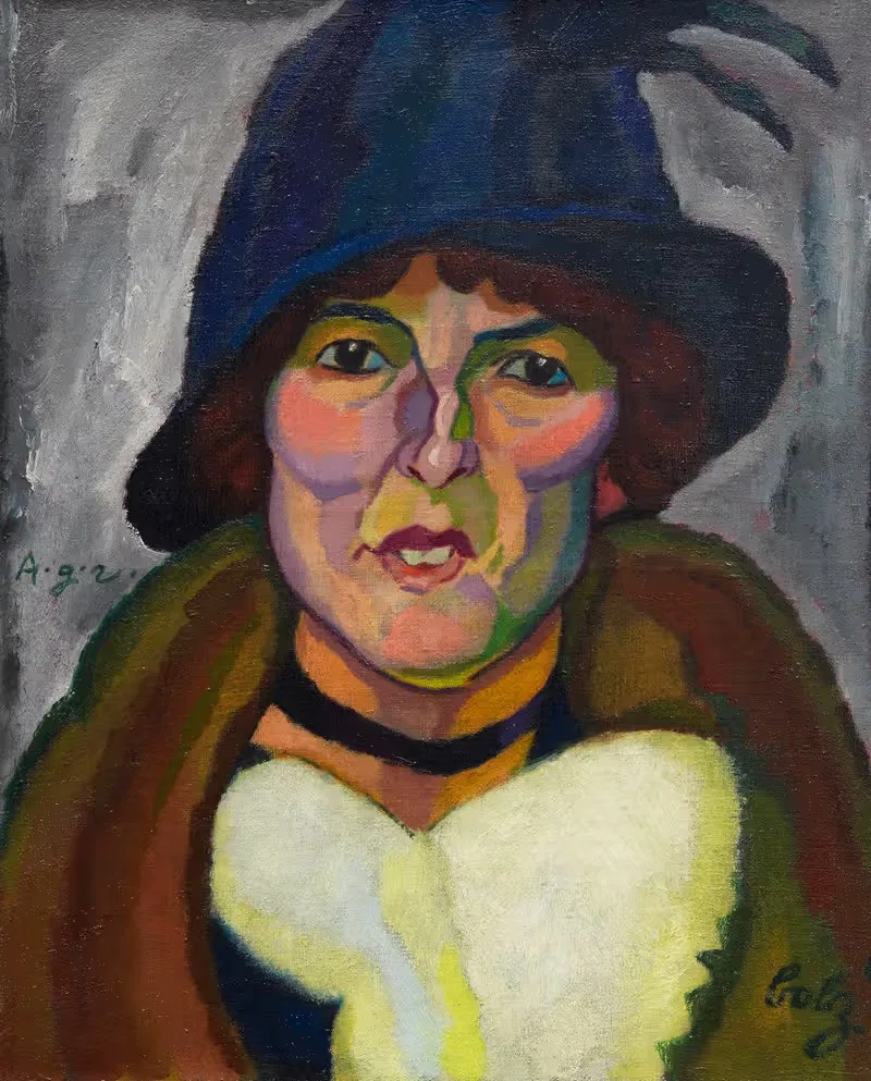 Женщина в шляпе by Ханс Больц, 1912 — digital art print download