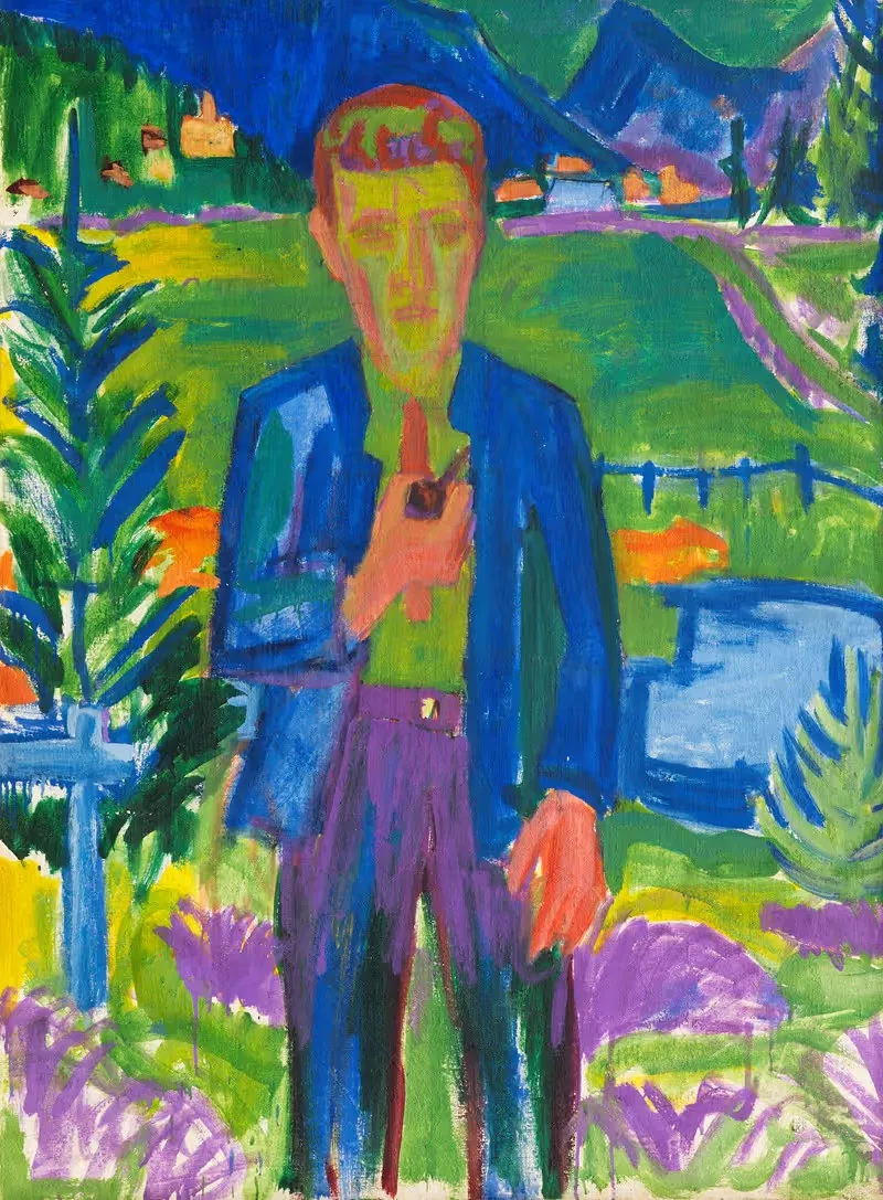 Portrait of a Man with a Pipe — Hermann Scherer
