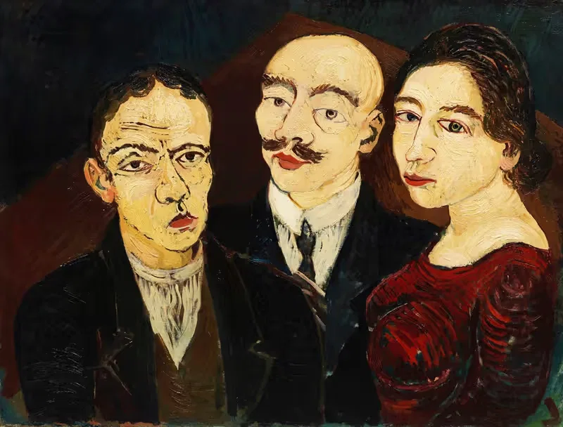 Женщина с двумя мужчинами by Йозеф Шарль, 1925 — digital art print download