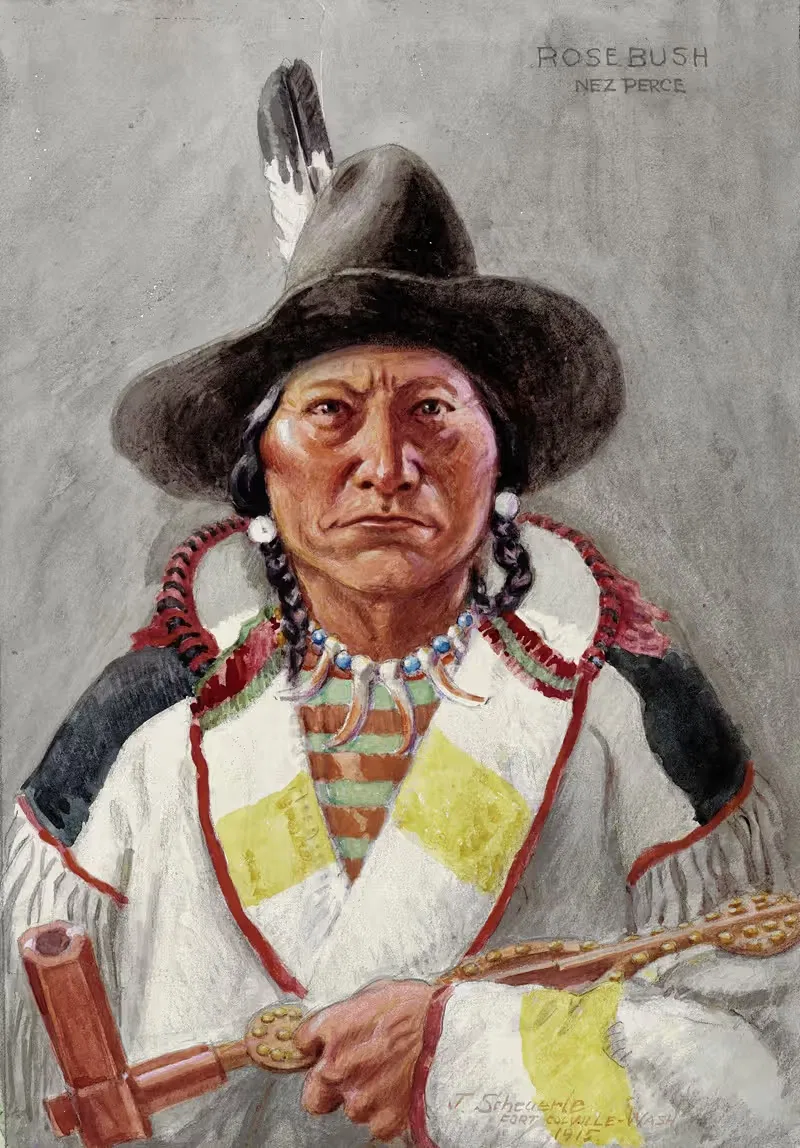 Rose Bush, Nez Perce by Joseph Scheuerle, 1915 — digital art print download