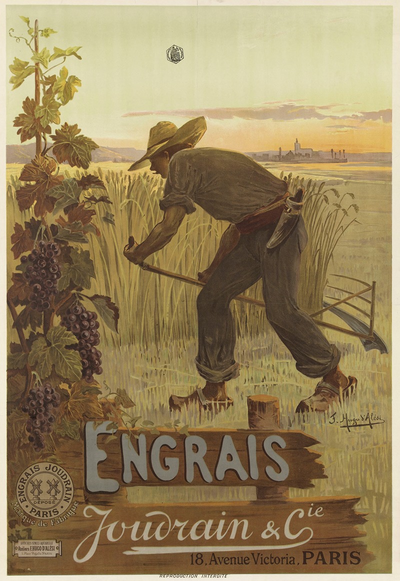 Engrais Joudrain & Cie by Фредерик Уго д’Алези, 1890-1900 — digital art print download