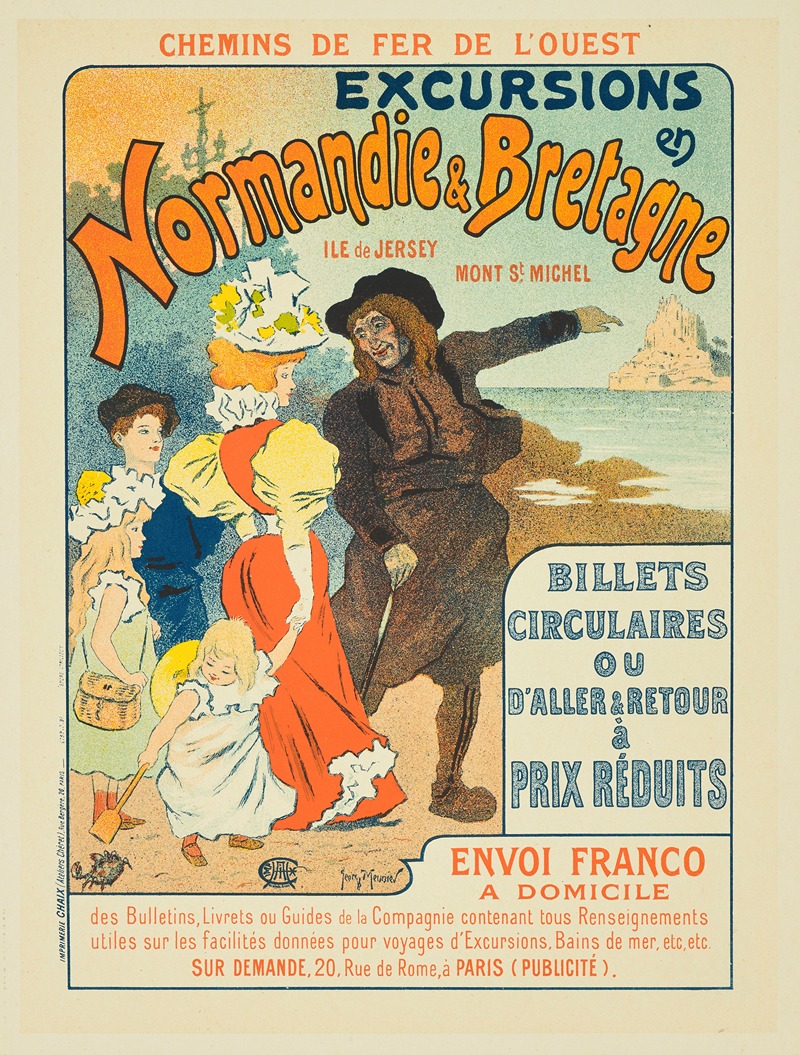 Excursion en Normandie et Bretagne by Жорж Мёнье, 1896 — digital art print download