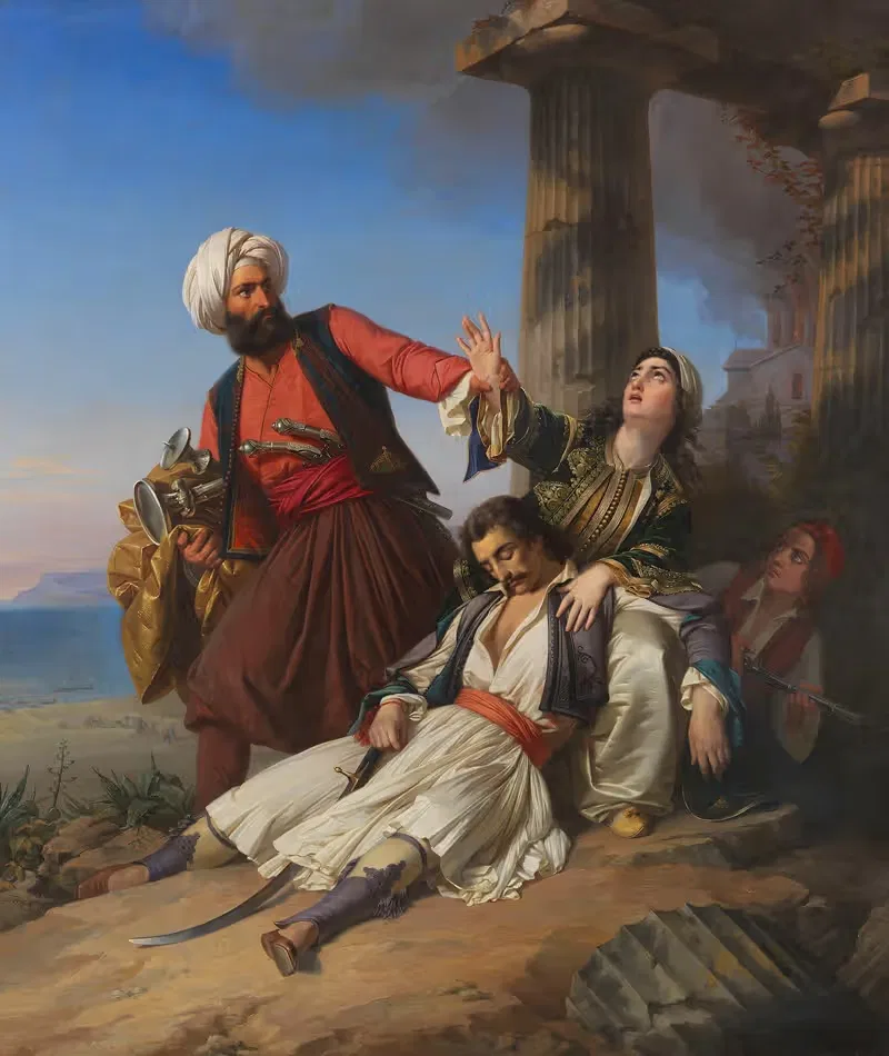 Szene aus dem Griechischen Freiheitskampf — Paul Emil Jacobs