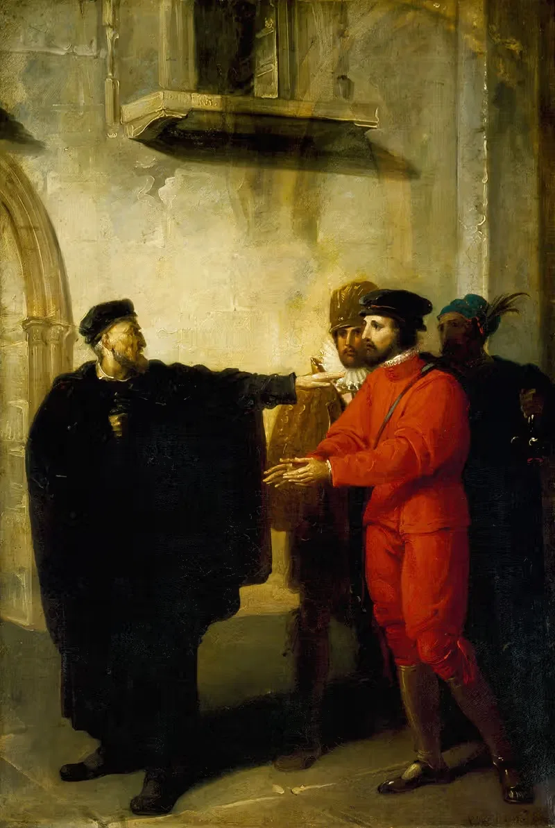Shylock rebuffing Antonio by Richard Westall, 1795 — digital art print download