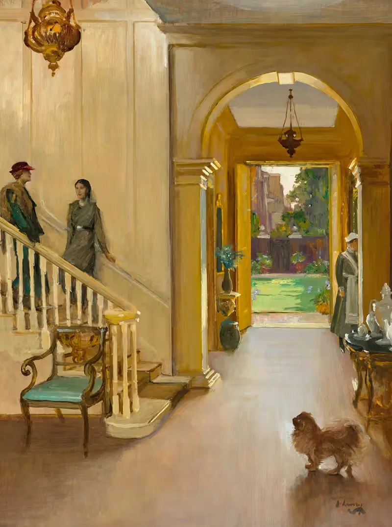 Зал, Аргайл Хаус – Летний день by Сэр Джон Лавери, 1925 — digital art print download