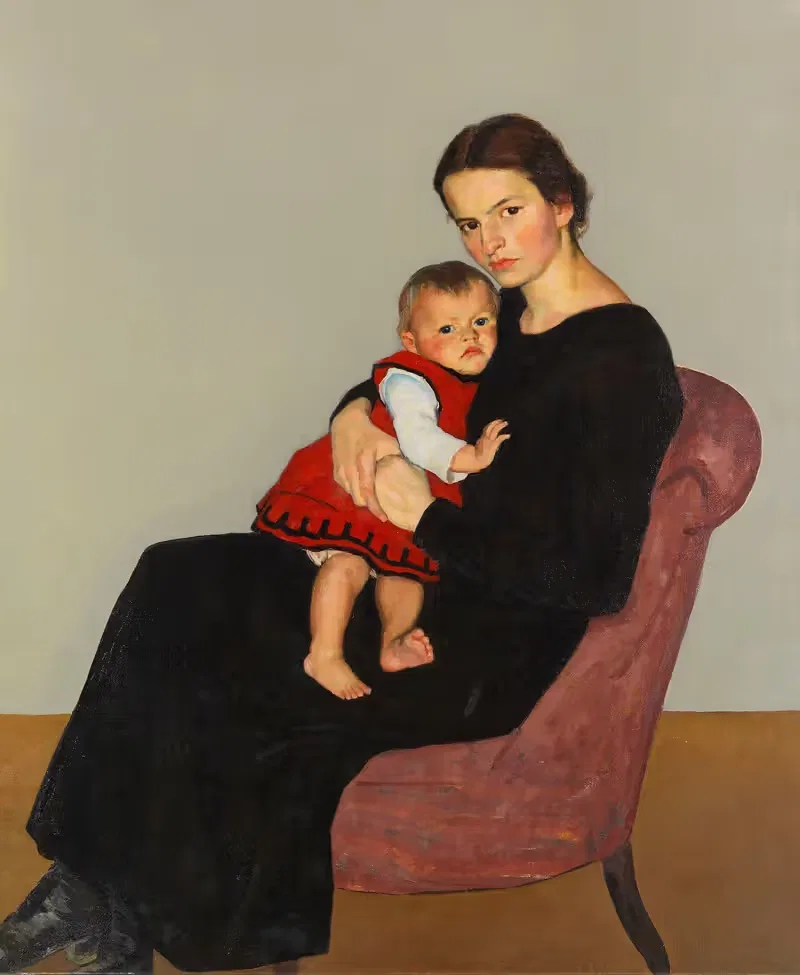 Cläre Maillard with daughter Maria — Willi Maillard