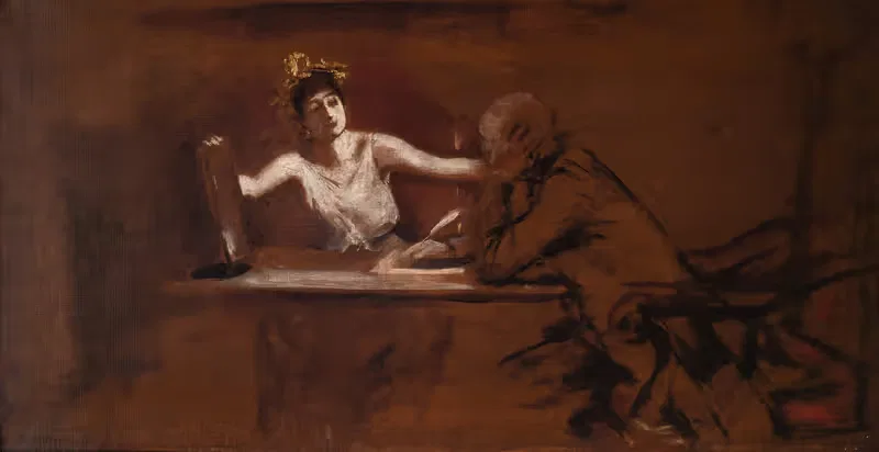 Поэт и муза by Альберт фон Келлер, 1895 — digital art print download