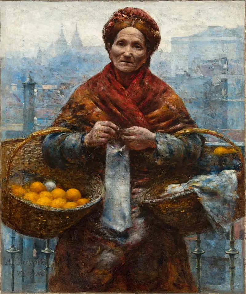 Еврейка с апельсинами by Александр Гиерминьский, 1880 - 1881 — digital art print download