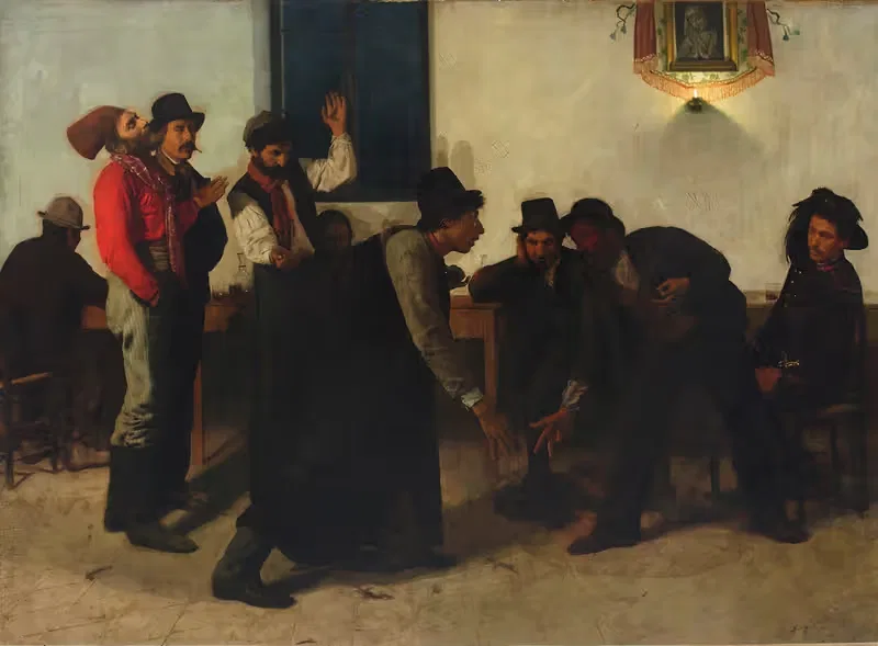 Игроки в морру by Александр Гиерминьский, 1874 — digital art print download