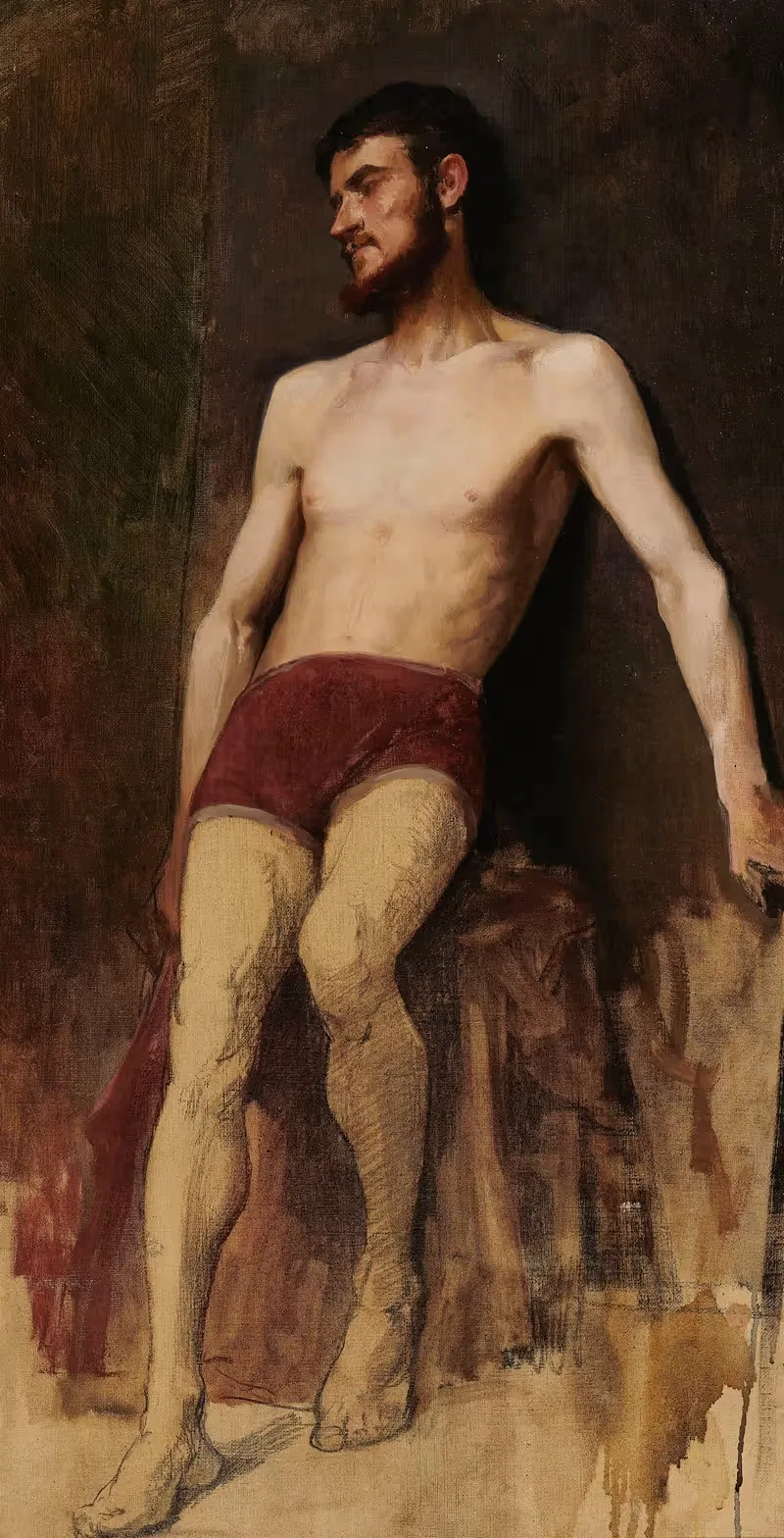 Study of a Male Nude — Anna Bilińska-Bohdanowicz