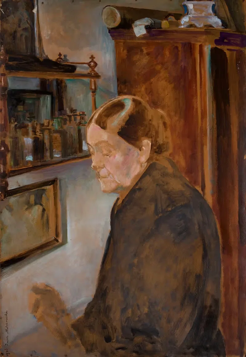 Bronisława, artist's sister, indoors — Jacek Malczewski