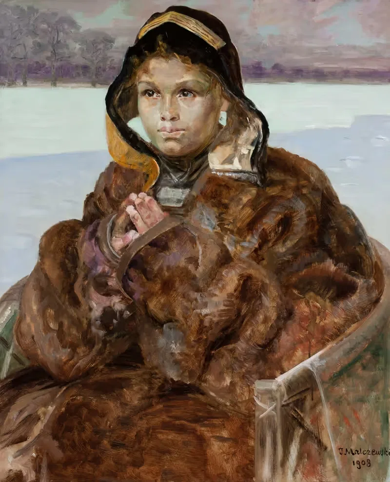 Молящаяся девушка by Яцек Мальчевский, 1908 — digital art print download