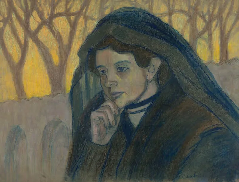 Женщина в трауре by Ян Рембовский, 1905 — digital art print download
