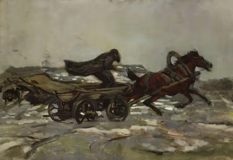 Испытание упряжки by Йозеф Хелмоньский, 1882 — digital art print download