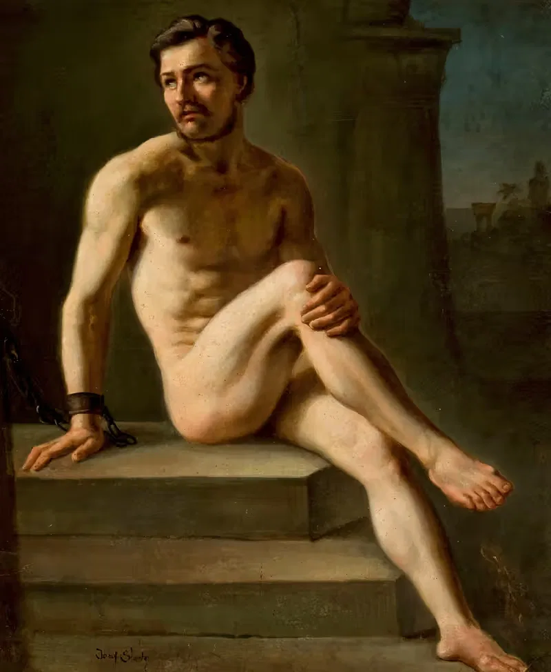 Изучение мужской обнаженной натуры by Юзеф Симмлер, 1841 - 1842 — digital art print download