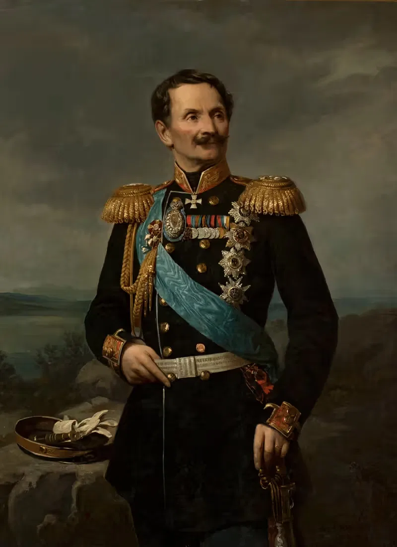 Portrait of Friedrich Berg — Józef Simmler