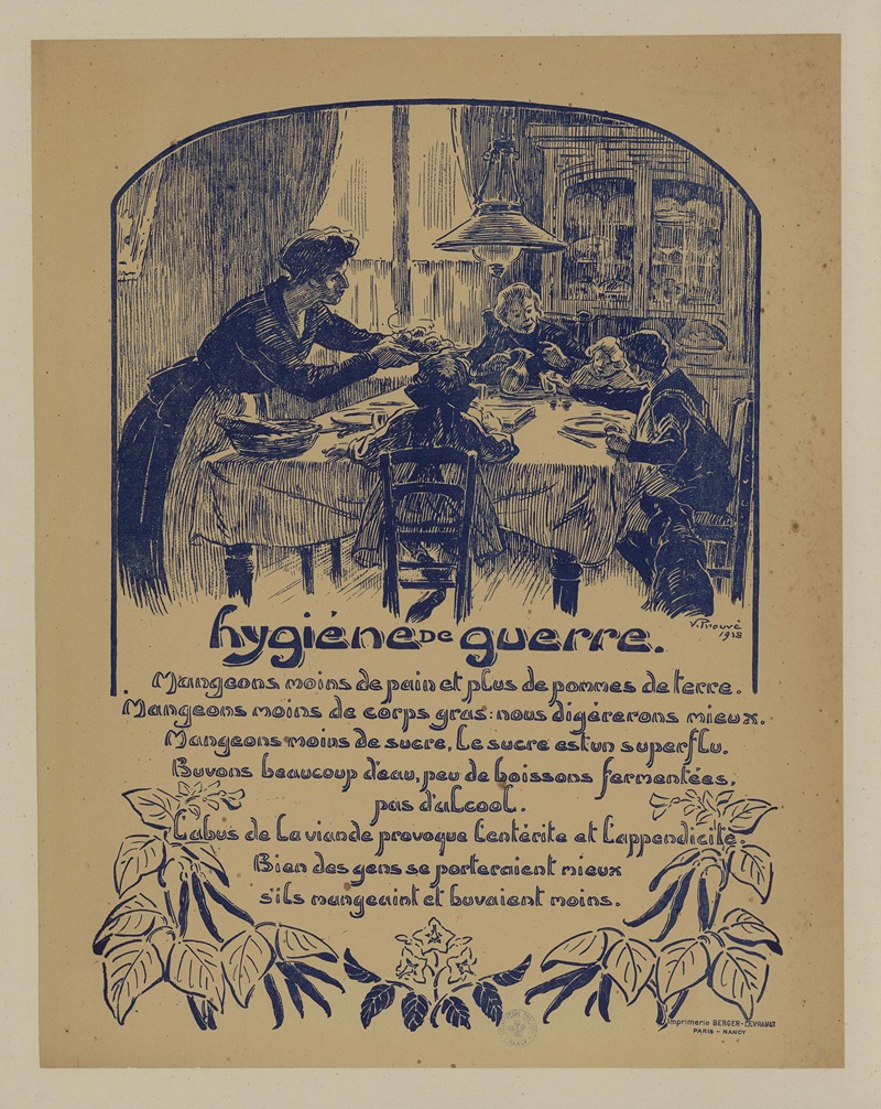 Hygiène de guerre by Виктор Пруве, 1918 — digital art print download
