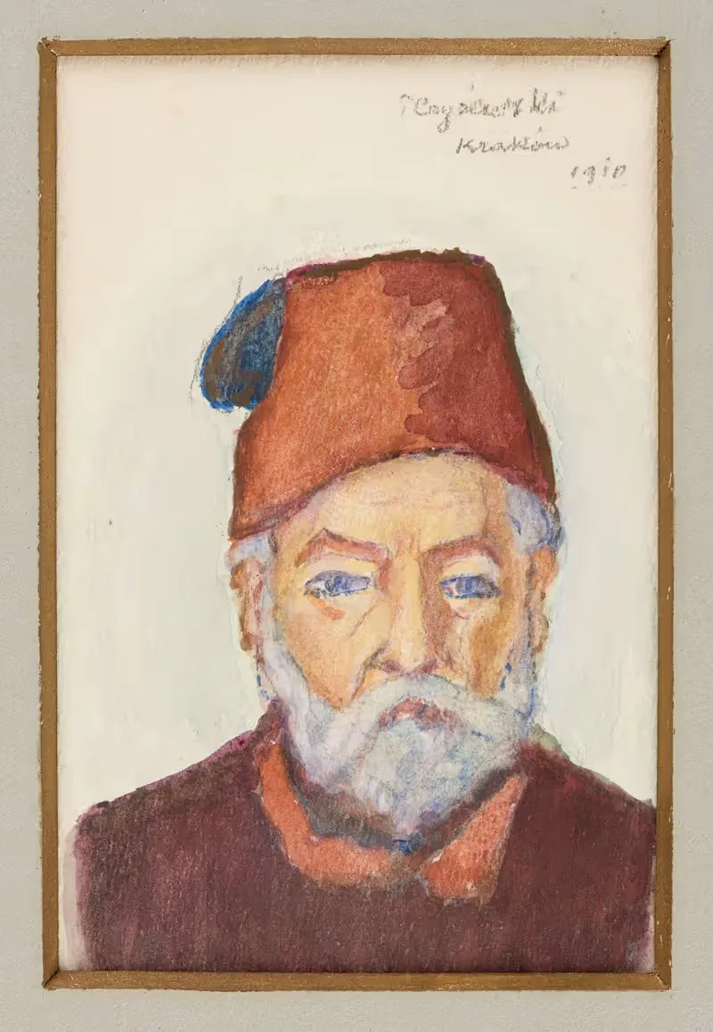 Bust of an old man in a fez — Tytus Czyżewski
