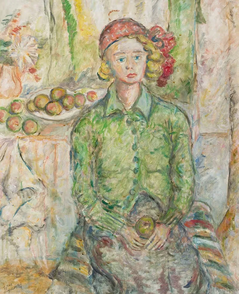 Девушка с яблоком by Титус Чижевский, 1935 - 1939 — digital art print download