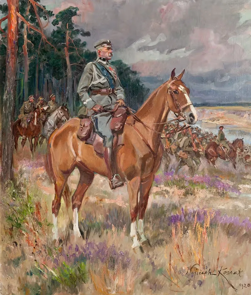 Пилсудский на Каштанке by Войцех Коссак, 1928 — digital art print download